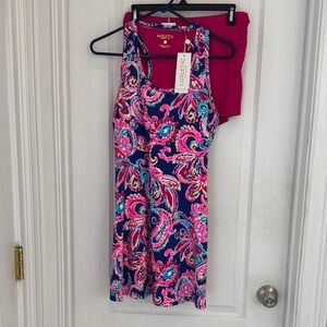 Lilly Pulitzer Luxlite Multi Color Paisley Athletic Dress size M New With Tags